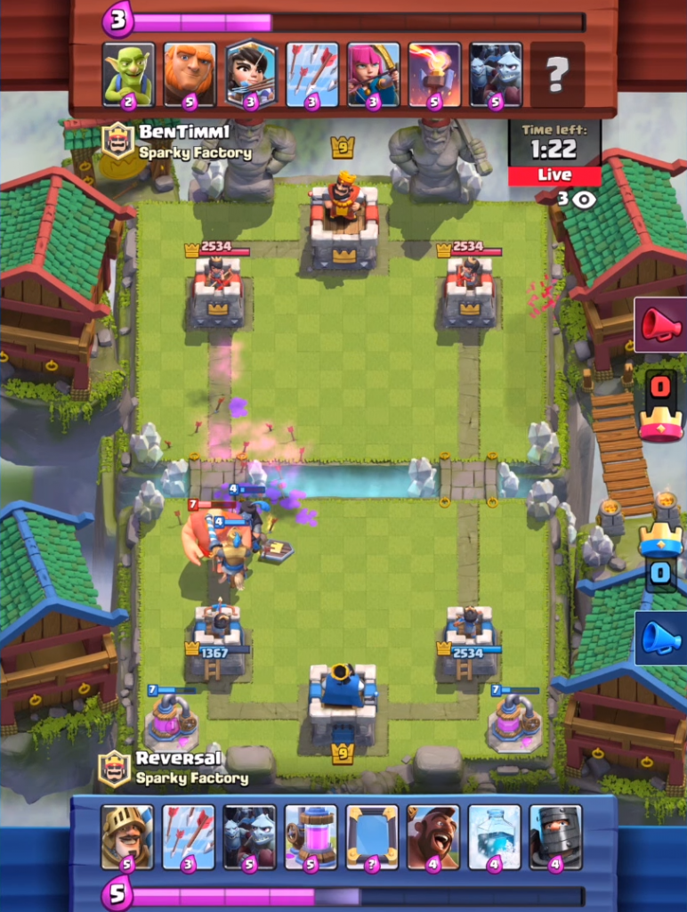 Matchs amicaux en direct sur Clash Royale