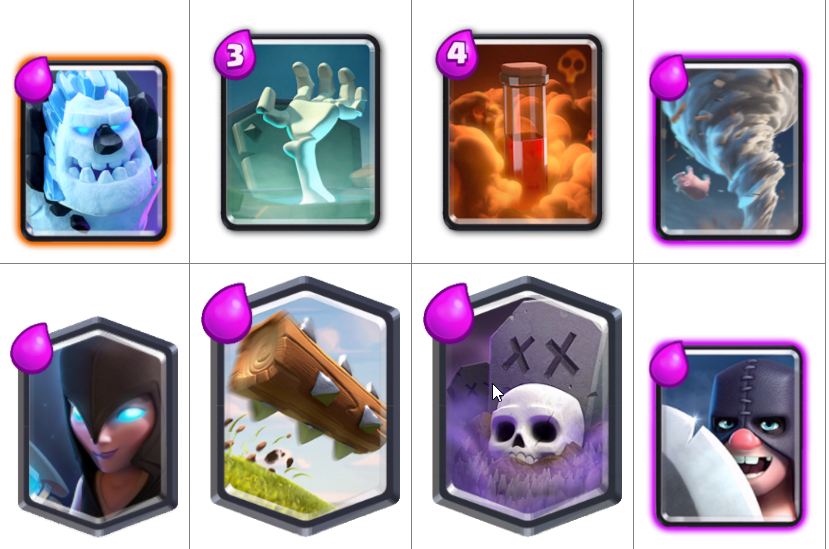 Deck Clash Royale : Sorcière de la nuit / cimetière